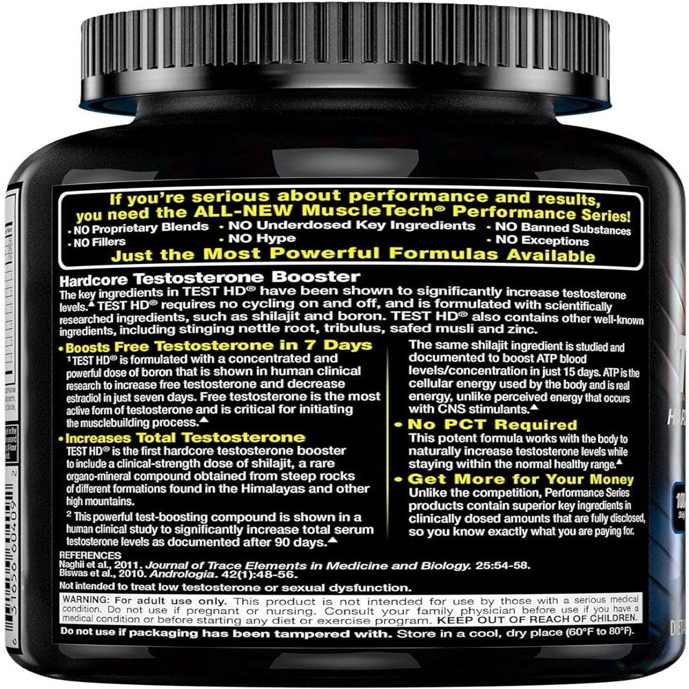 Muscletech Testosterone TEST HD Testosterone Booster - MuscleTech - 90 Caps