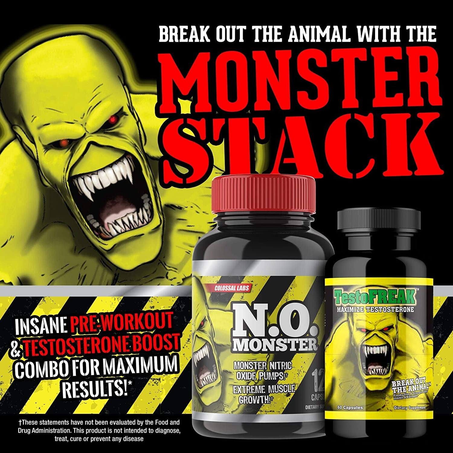 Colossal Labs Rats Nitric Oxide & T Booster - 2 Bottles | Colossal Labs