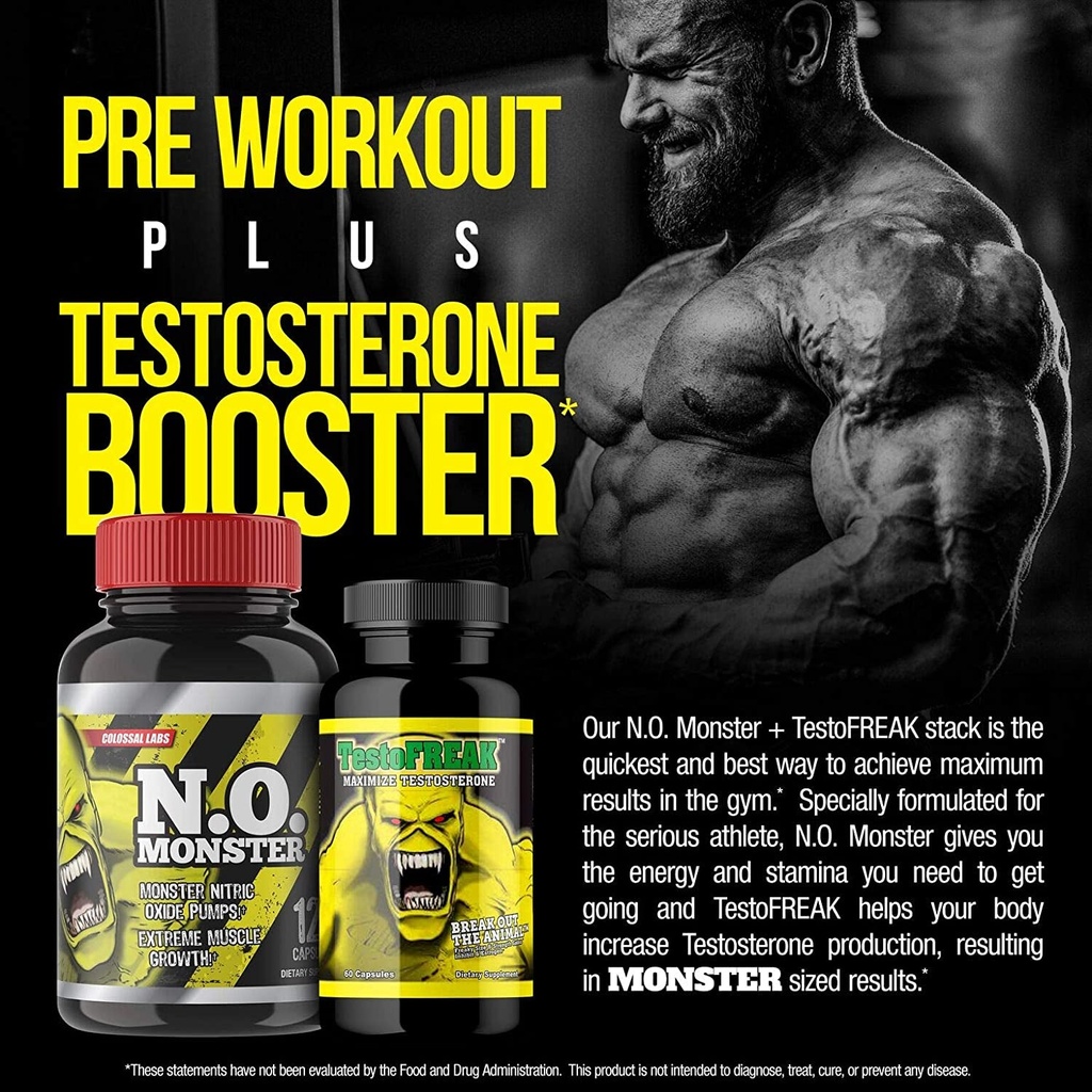 Nitric Oxide & T Booster - 2 Bottles | Colossal Labs