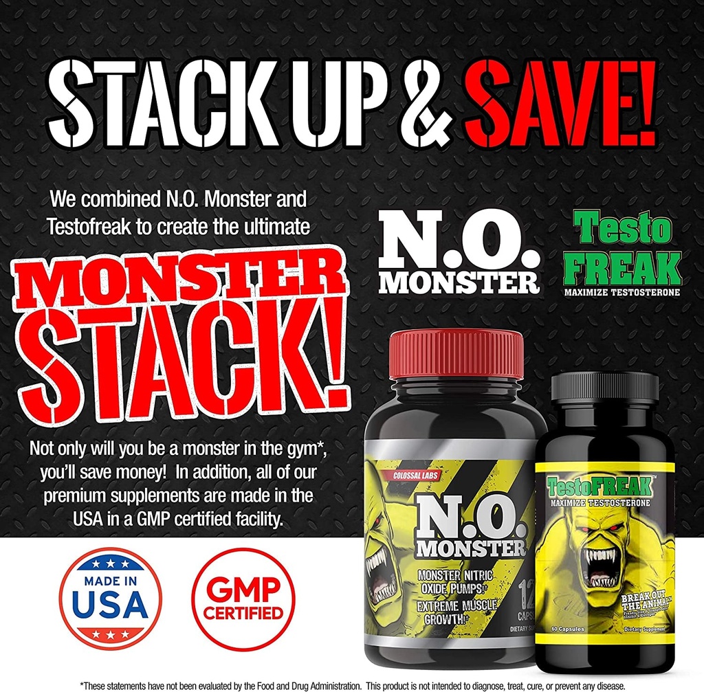 Nitric Oxide & T Booster - 2 Bottles | Colossal Labs