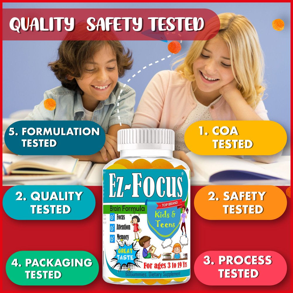 Kids Brain Focus Gummies - Memory & Attention Support