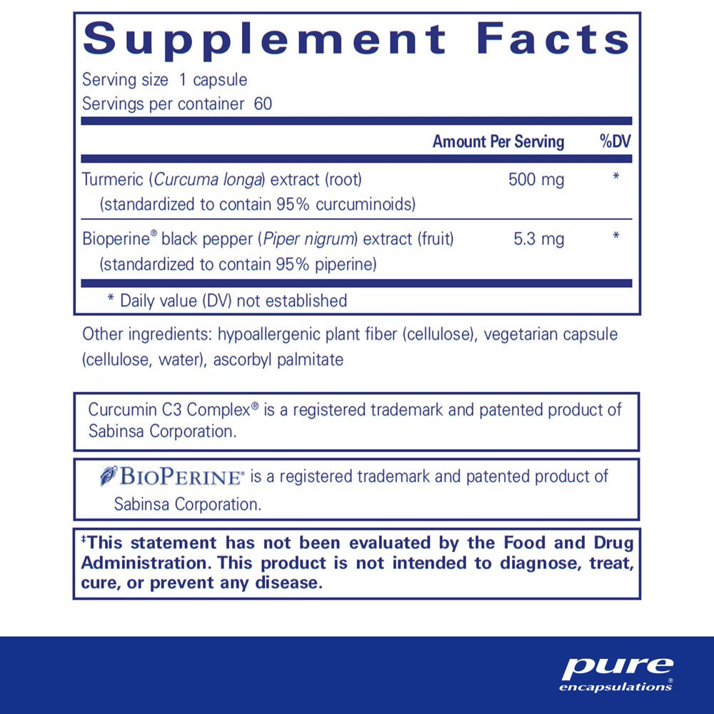Curcumin 500 with Bioperine - Joint & Cellular Health