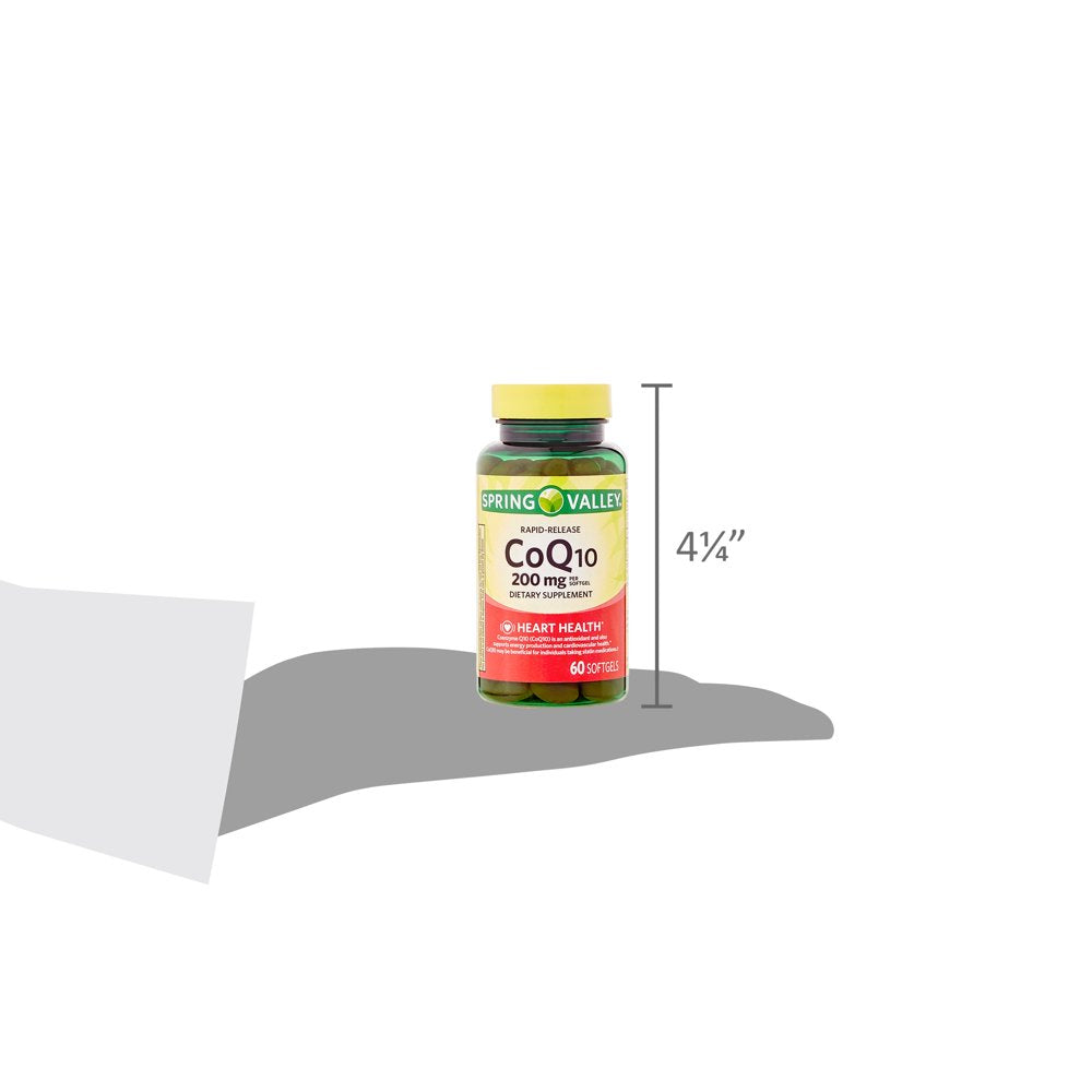 CoQ10 200mg Softgels - Spring Valley - 60 Count