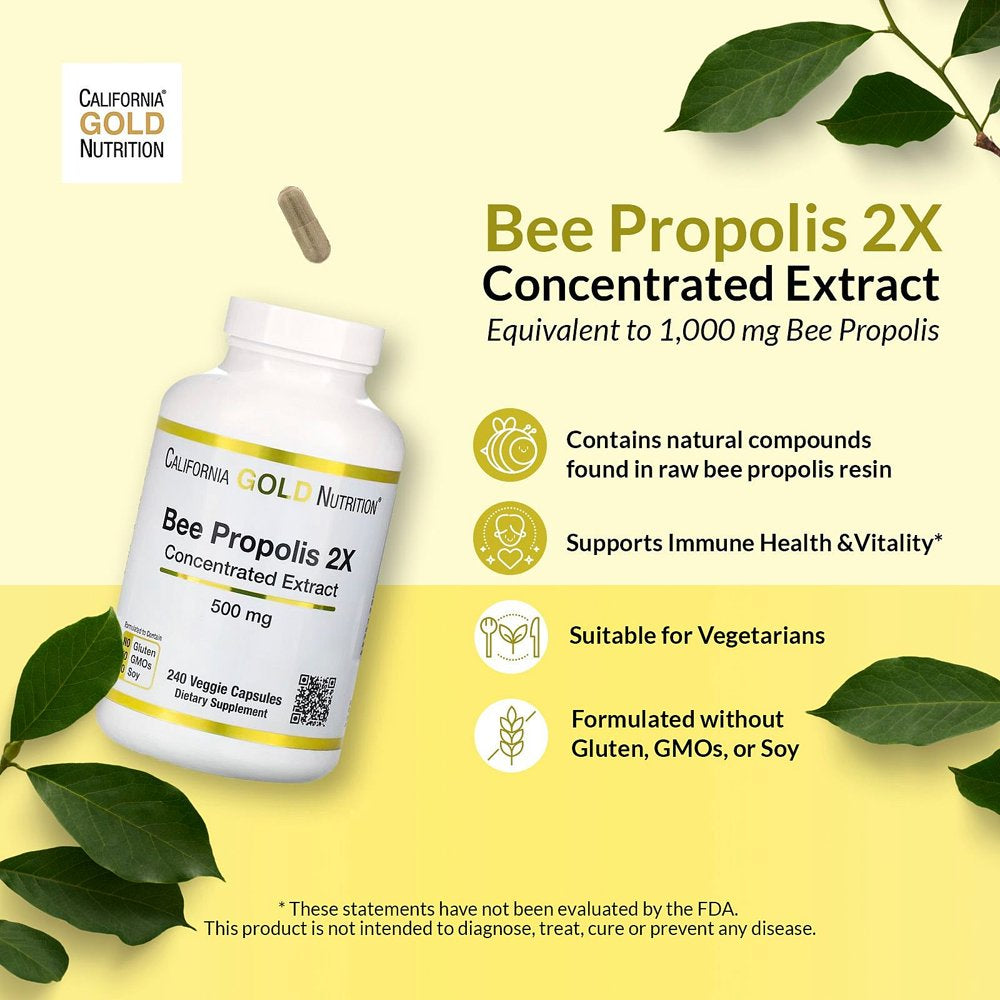 Bee Propolis 2X - Immune Support - 240 Capsules
