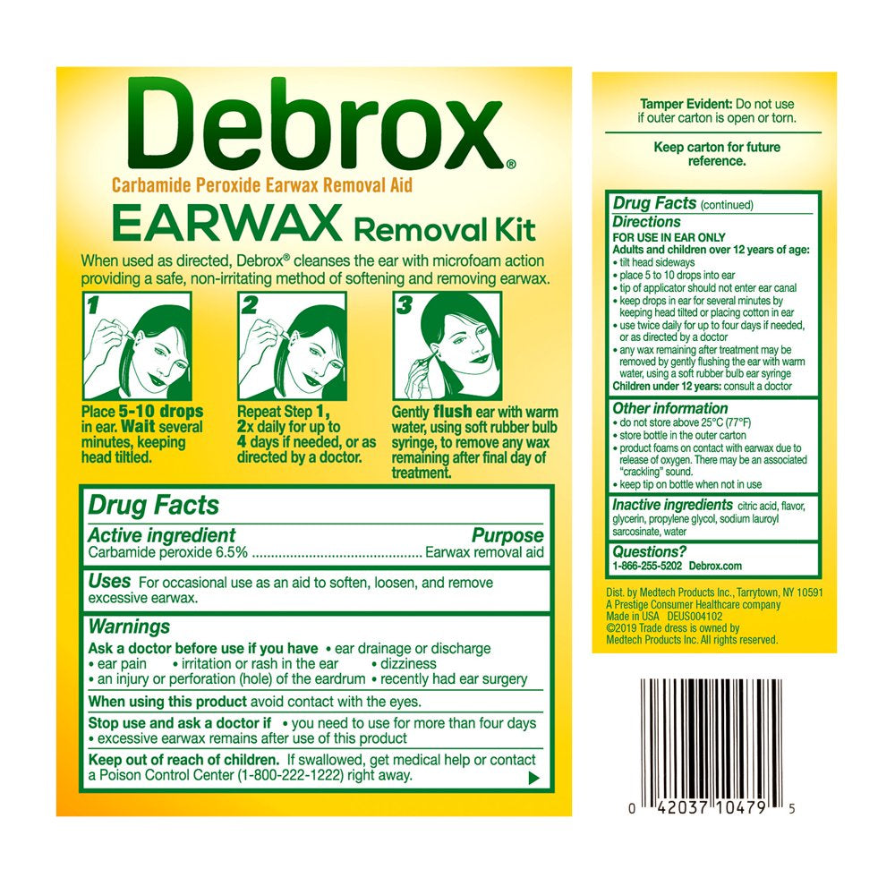 Debrox Bulb Debrox Ear Wax Removal Kit - Safe & Effective