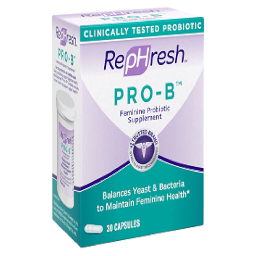 Rephresh Types 5 Pack - Rephresh Pro B Probiotic Feminine Supplement 30 Capsules ...