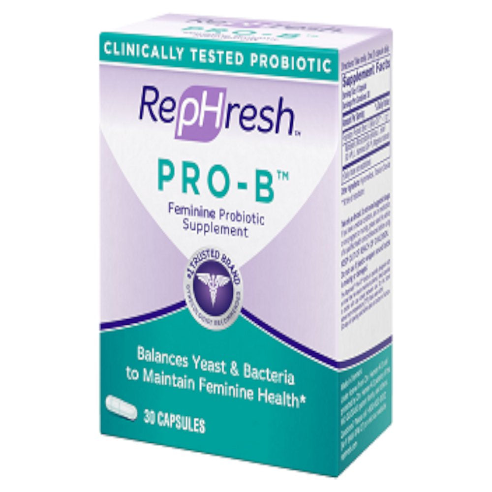 Rephresh Types 5 Pack - Rephresh Pro B Probiotic Feminine Supplement 30 Capsules ...