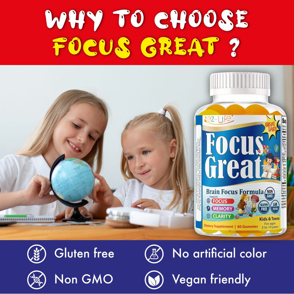 Kids Brain Booster Gummies - Focus & Memory Support