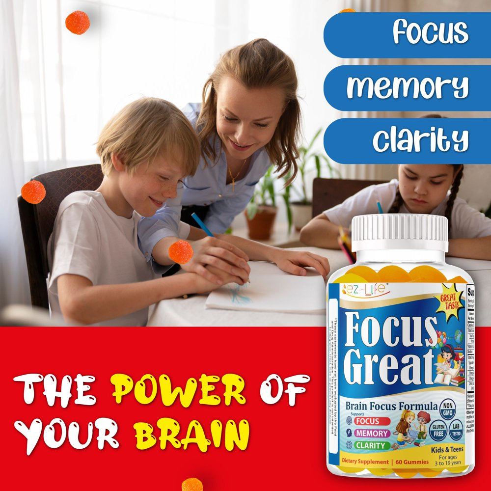 Kids Brain Booster Gummies - Focus & Memory Support