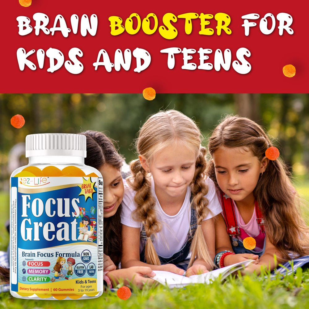 Kids Brain Booster Gummies - Focus & Memory Support