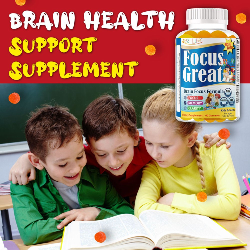 Kids Brain Booster Gummies - Focus & Memory Support