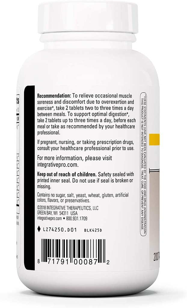 Systemic Tablets Bio-Zyme Systemic Enzymes - Digestive Support - 200 Tablets