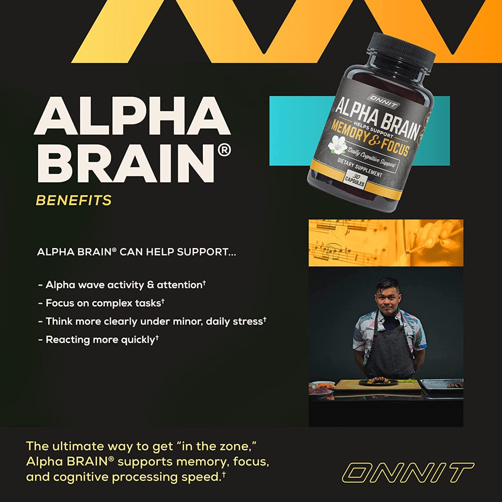 Alpha Brain - Nootropic for Focus & Memory - 30 Count