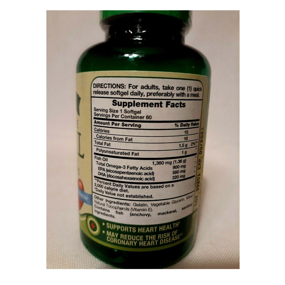 Truth Fish Nature's Truth Fish Oil 1360mg - 120 Softgels