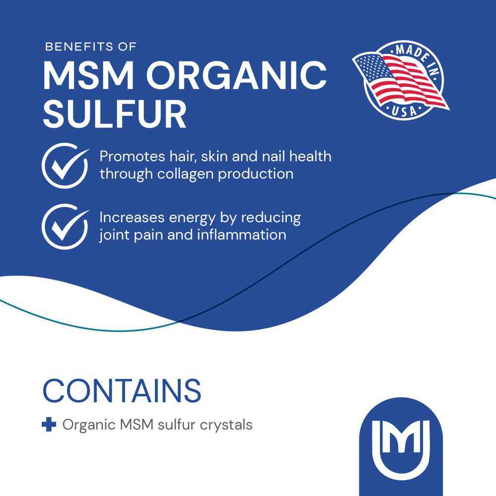 MSM Organic Sulfur Powder - 8oz | Mericon Industries