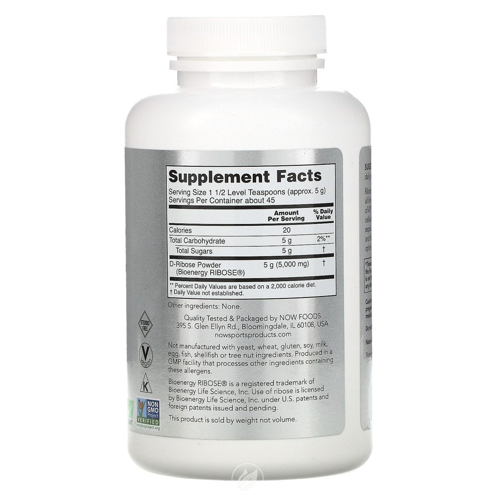 Powder 8 NOW Sports Ribose Powder - 8 Oz
