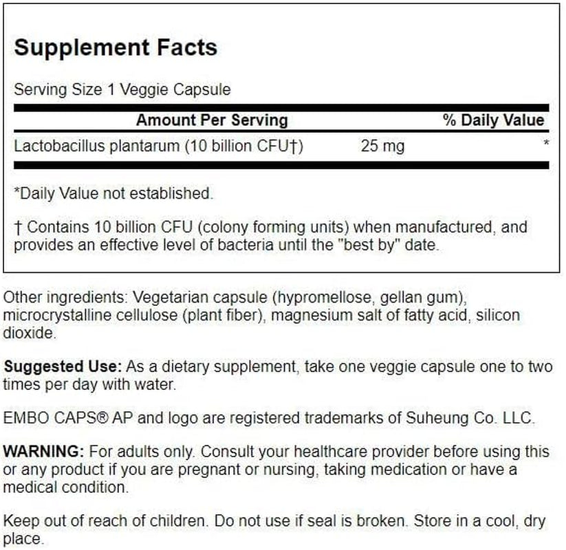 L. Plantarum Supplement - Digestive Health & Bowel Support