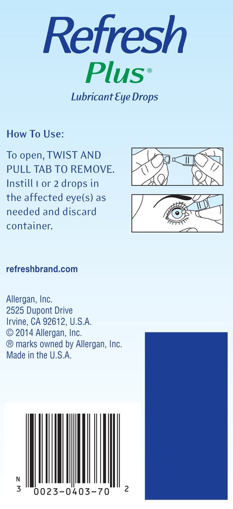 Refresh Plus Eye Drops - 70 Count | Dry Eye Relief