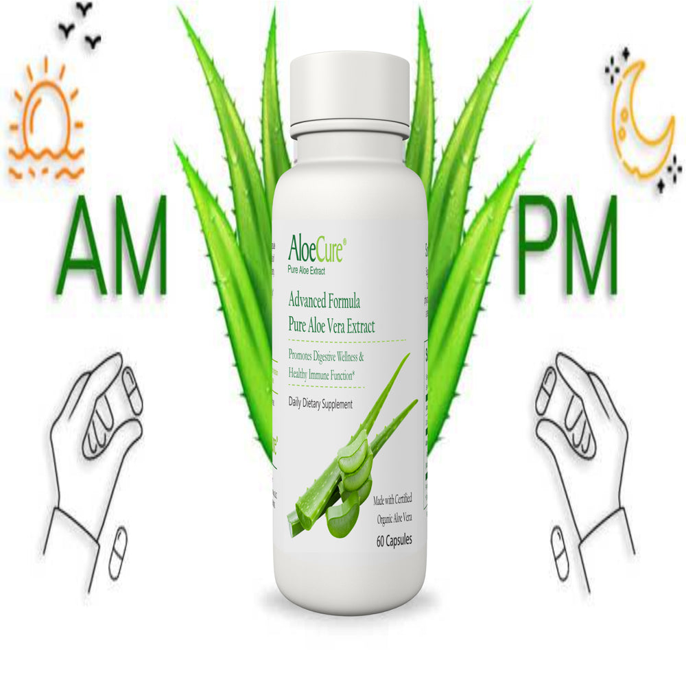 Organic Aloe Vera Capsules - Digestive & Immune Support