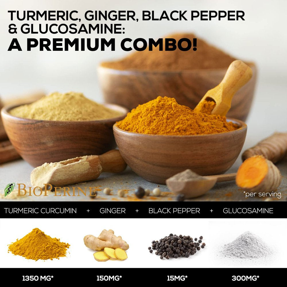 Turmeric Curcumin w/ Bioperine - Joint Support 240 Caps