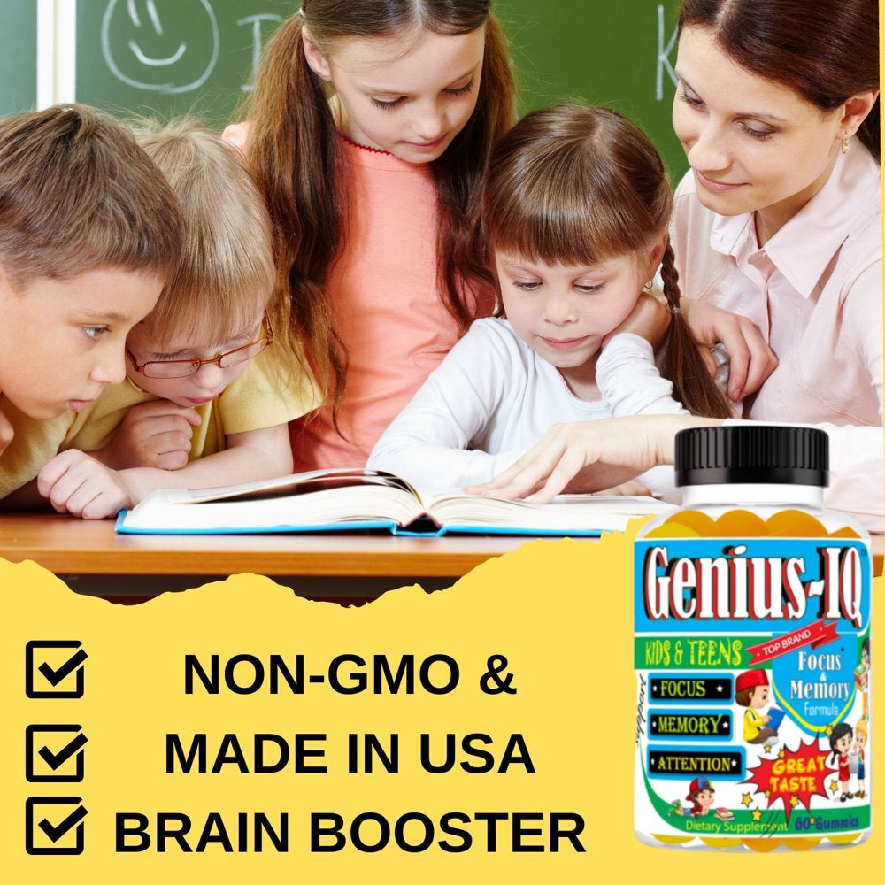 Kids Focus Gummies - Brain & Memory Support (60 Count)