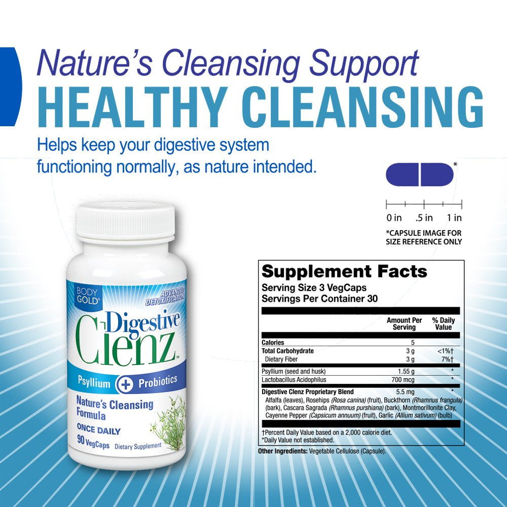 Body Gold Digestive Clenz - Natural Detox & Gut Support