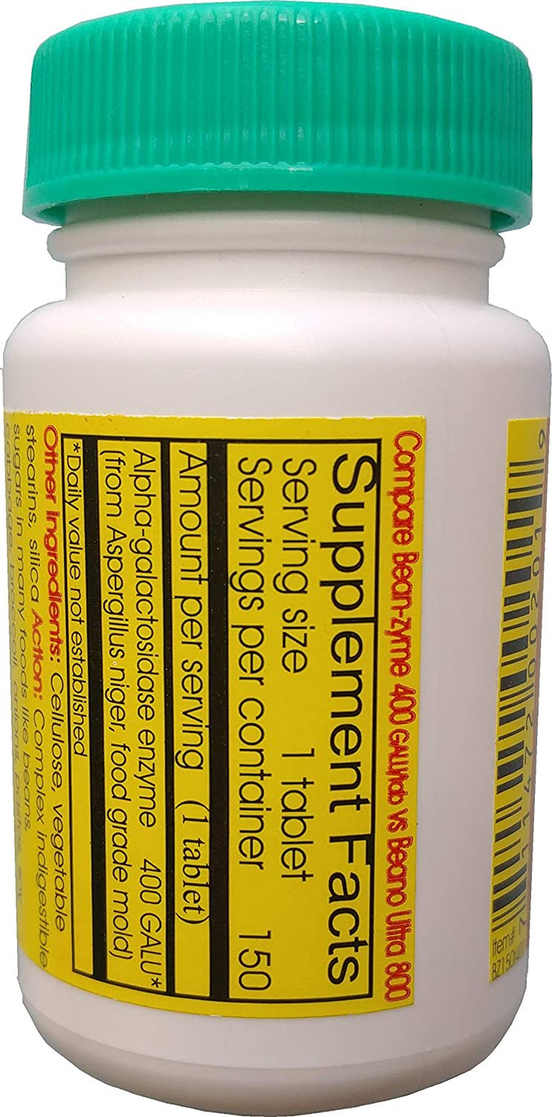 Bean-Zyme 150ct - Gas & Bloating Relief