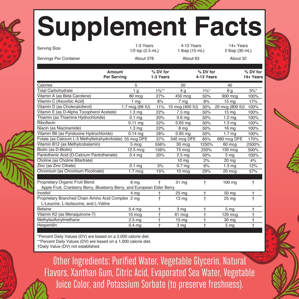MaryRuth Organics Liquid Multivitamin - Strawberry