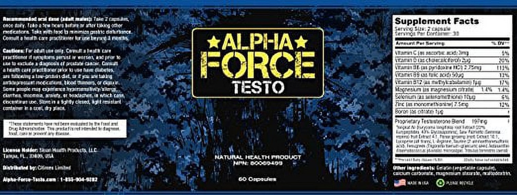 Alpha Force Testo - Men's Health Supplement