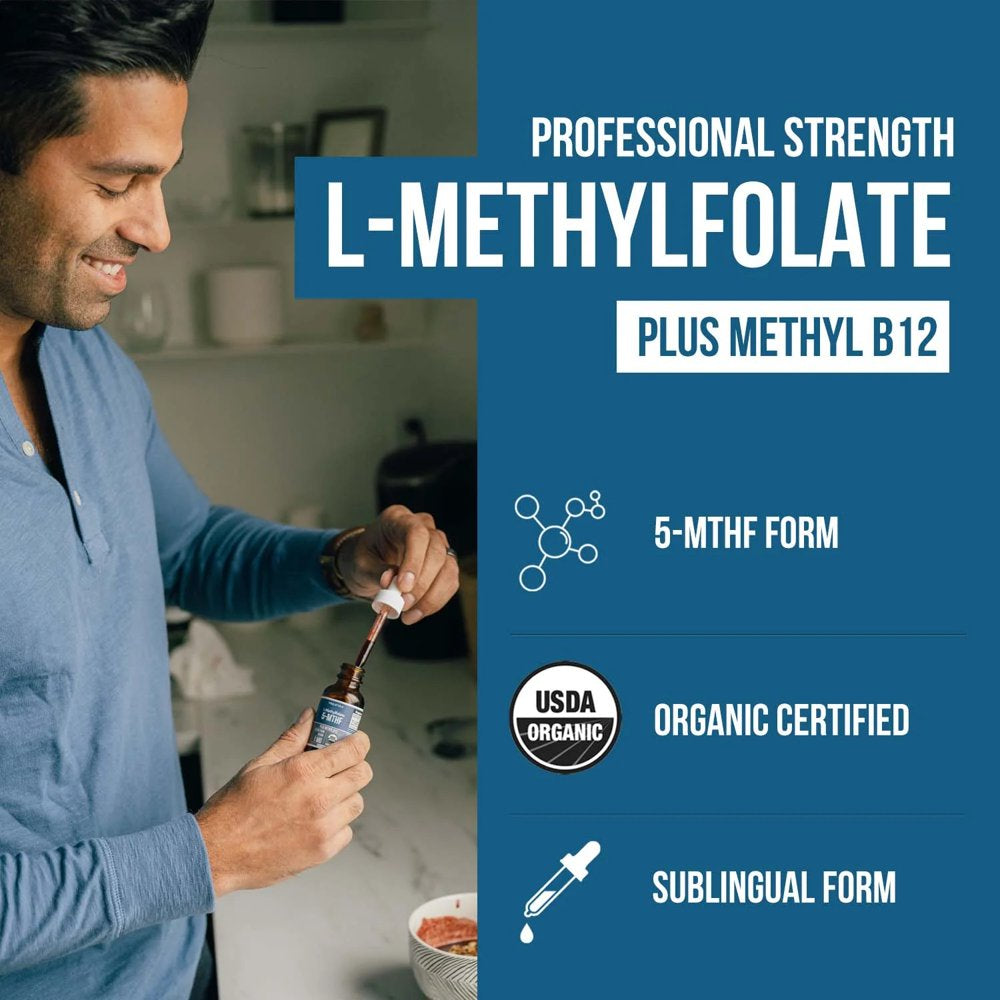 L-Methylfolate & B12 - 15mg Liquid Supplement