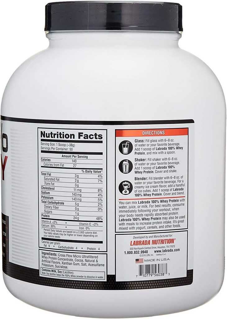 Robin Labrada Labrada Nutrition 100% Whey Protein Chocolate 4.13 Pound | VitaShop NZ