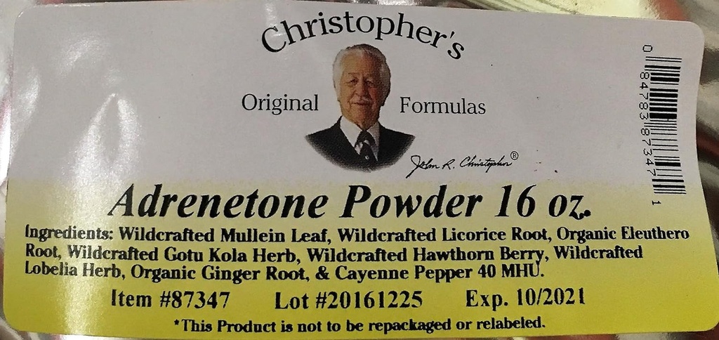 Adrenetone Powder 16 Oz - Christopher's Original Formulas