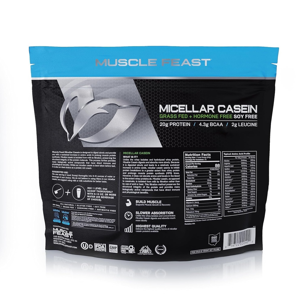 Muscle Feast Micellar Casein - 4lb Unflavored