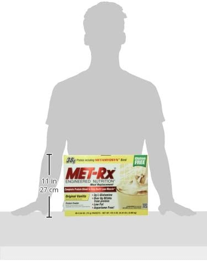Old Meta Rx Protein Met-Rx Meal Replacement, Original Vanilla Protein Powder, 2.54 Oz ...