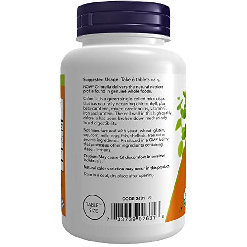 Organic Chlorella 500mg - NOW Supplements | [Your Store Name]