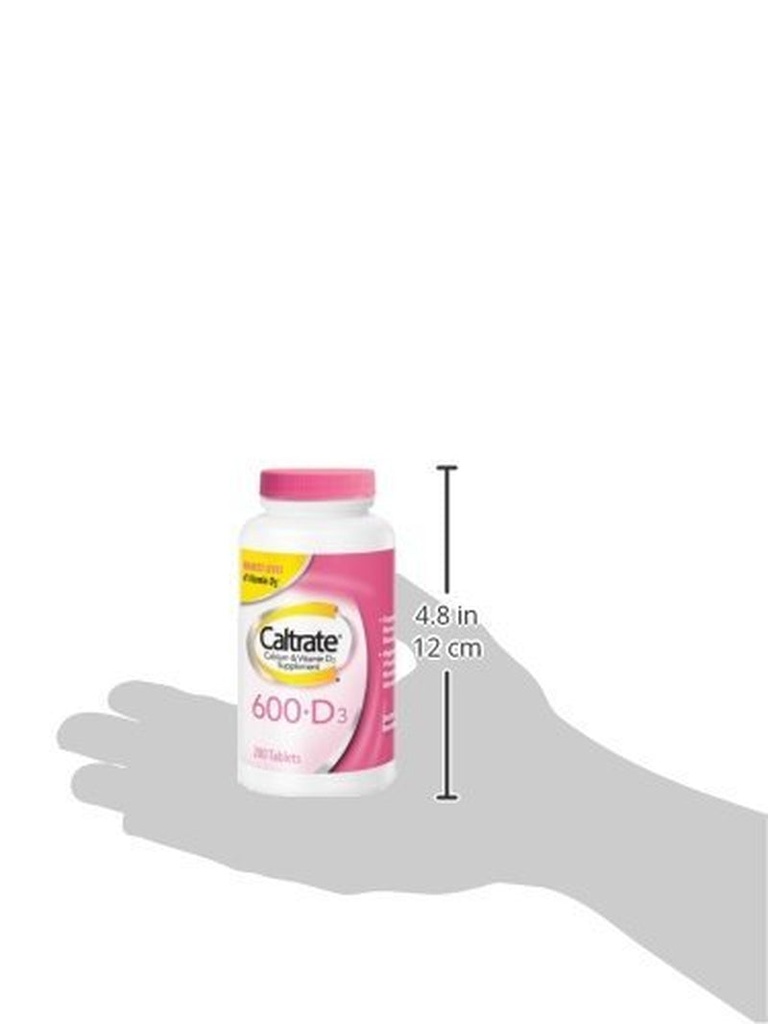 Caltrate 600+D3 - Calcium & Vitamin D Supplement - 200 Count
