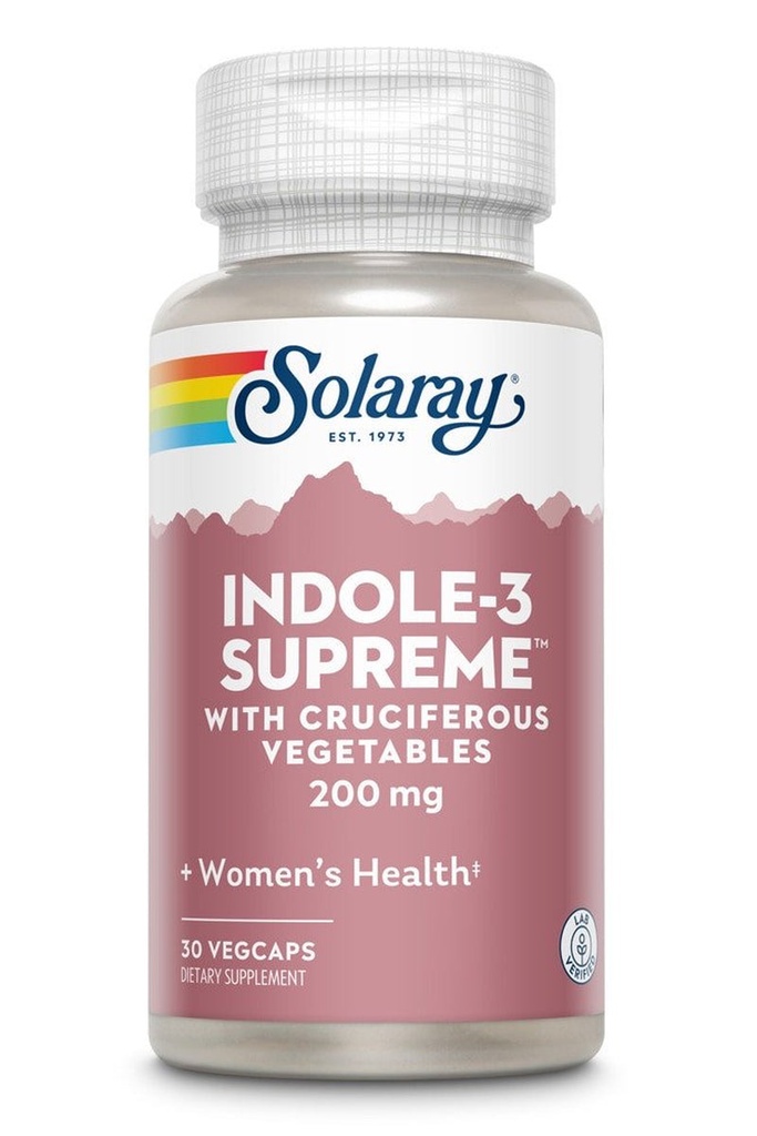 Solaray Indole-3 Supreme - 200mg - 30 Veg Capsules