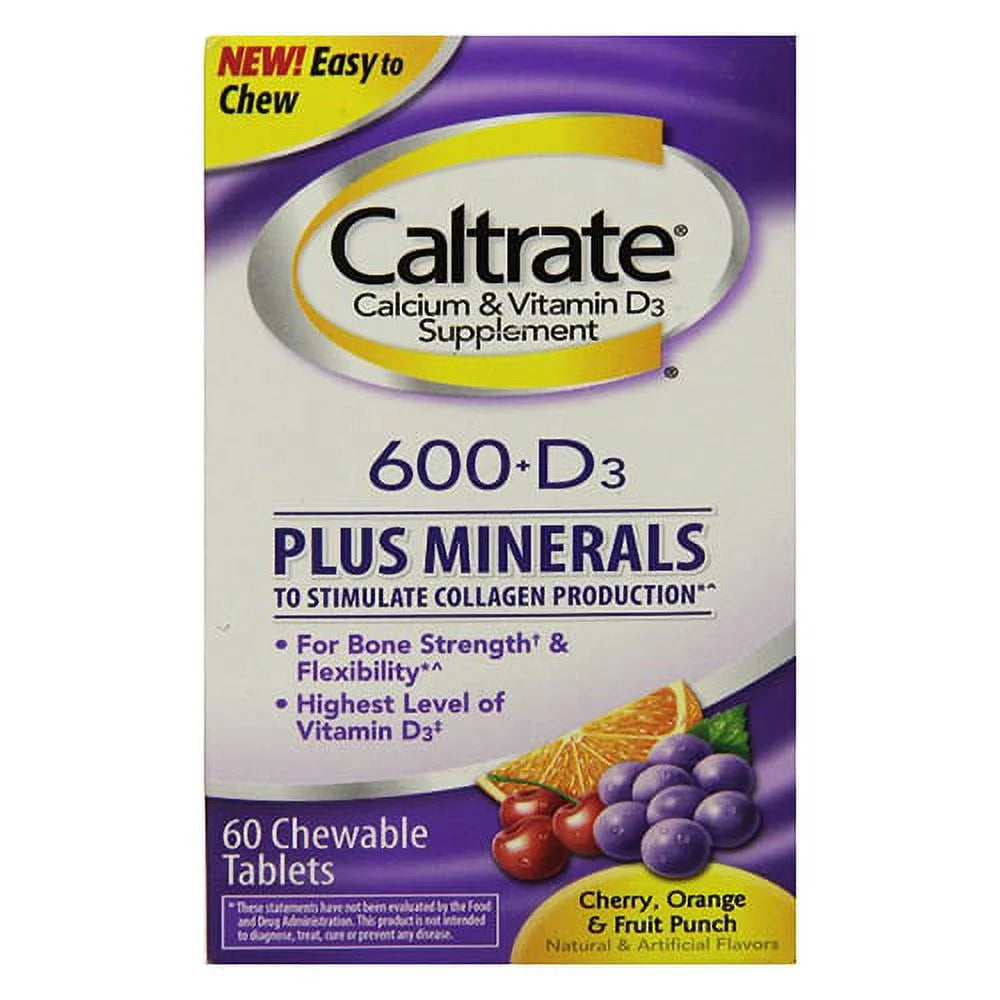 Caltrate 600+D3 Vanilla Creme Soft Chews - 3 Pack