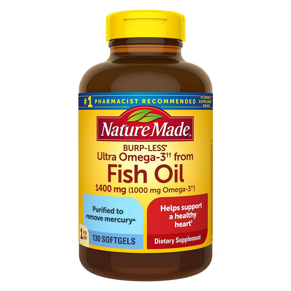 Nature Made Omega-3 Fish Oil 1400mg - 130 Softgels