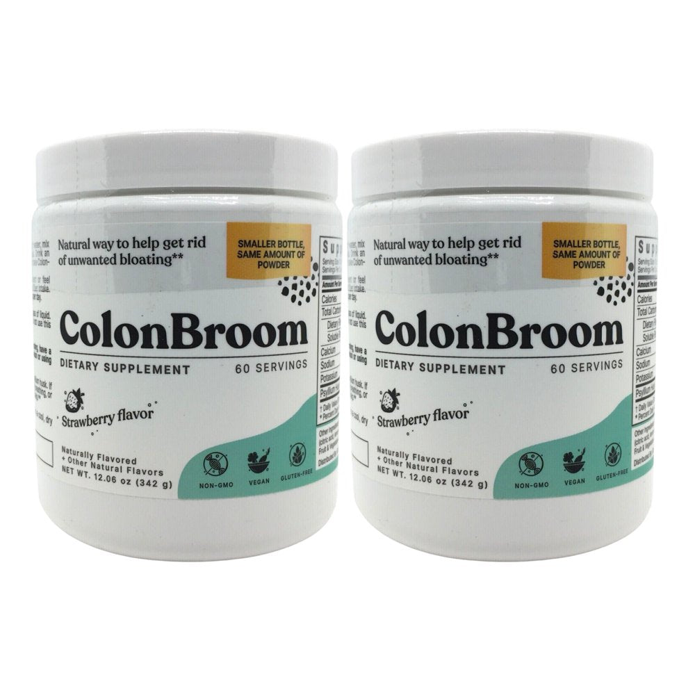 ColonBroom Psyllium Husk - 2 Pack (60 Servings)
