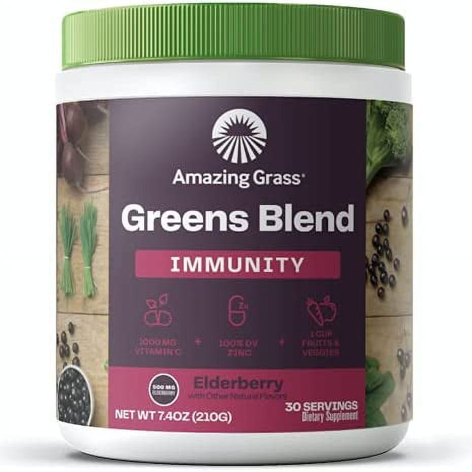 Amazing Grass Greens Blend Immunity - Elderberry 7.4oz