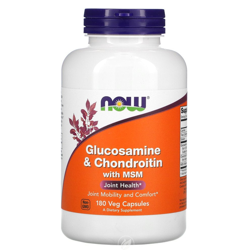 Glucosamine & Chondroitin + MSM - NOW Foods - 180 Caps x2