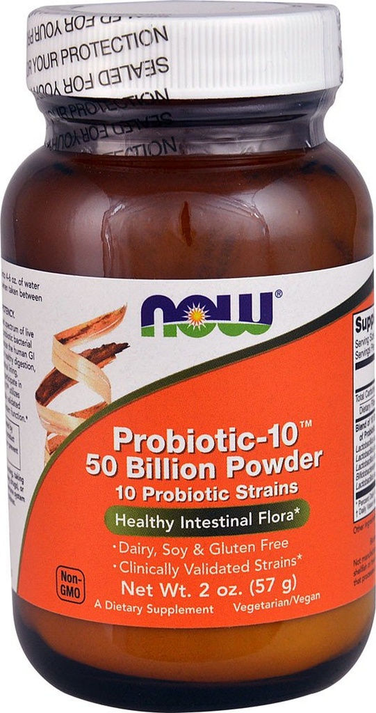 NOW Probiotic-10 50 Billion Powder -- 2 Oz | VitaShop NZ