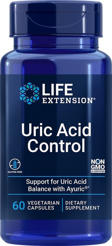 Life Extension Uric Acid Control -- 60 Vegetarian Capsules | VitaShop NZ