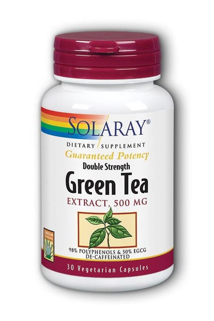 Solaray Green Tea Extract - 500mg - 30 Veg Capsules