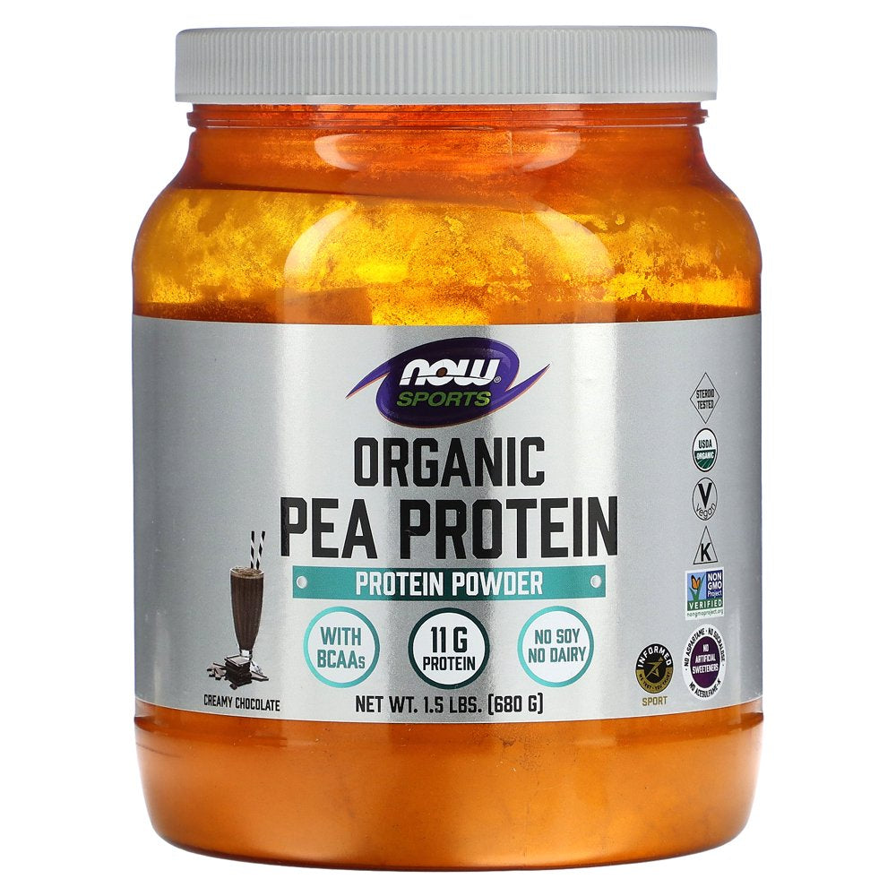 NOW Foods - Organic Pea Protein Powder Natural Chocolate - 1.5 Lbs ...