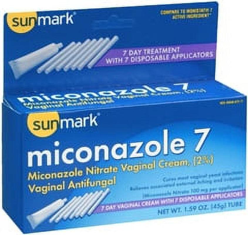 Sunmark Vaginal Antifungal Cream, Miconazole Nitrate 2%, 1.59 Oz, 1 Ct ...