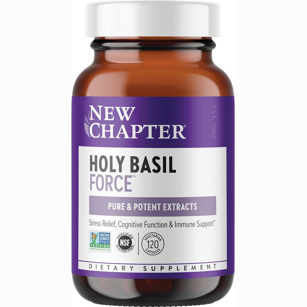 New Chapter - Holy Basil Force - 120 Vegetarian Capsules | VitaShop NZ