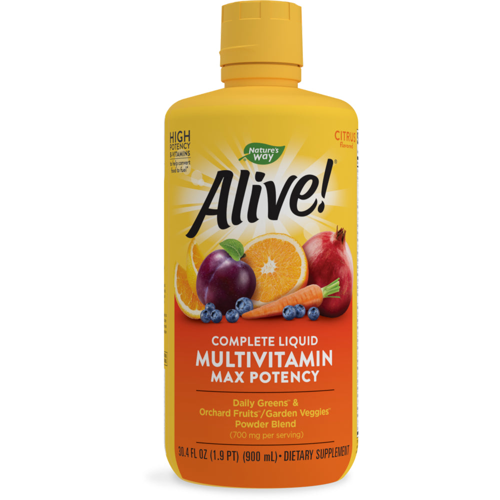 Nature'S Way Alive! Max Potency Liquid Multivitamin, 30.4 Fl Oz ...