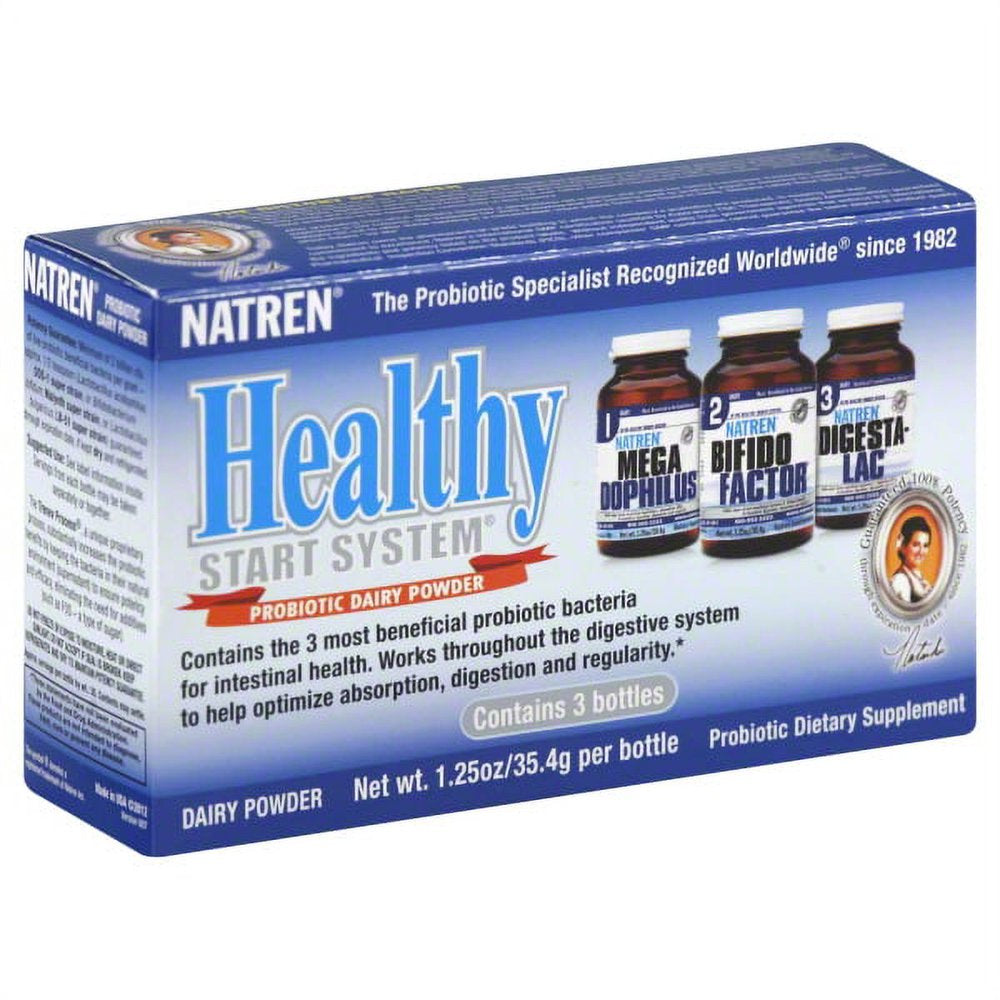 Natren Healthy Start System Probiotic Tripack Dairy Powder, 3 Ea ...